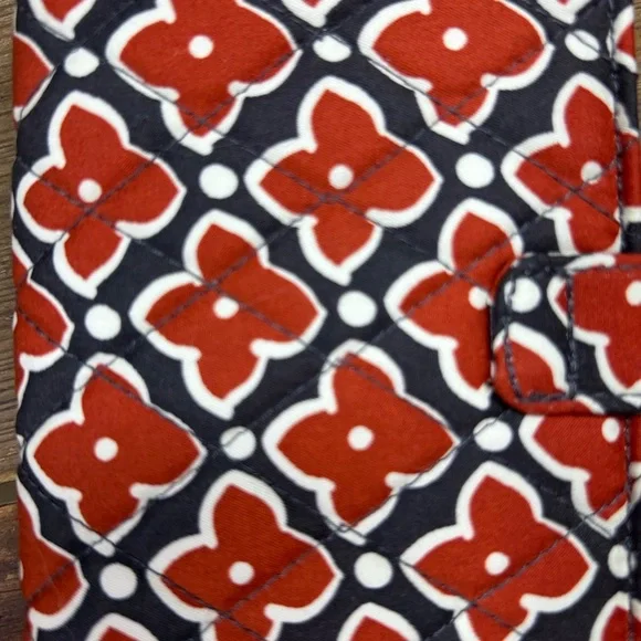 New Vera Bradley Floral Burnt Orange and Black Phone Wristlet in Moorish. - Picture 6 of 8